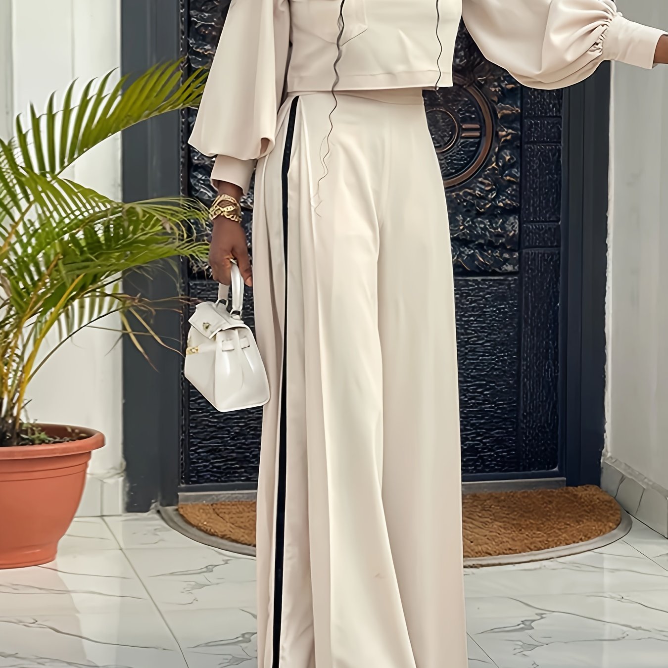 Bruna Aeppli by WL Boutique | Elegant Belted Pantsuit – Timeless Structured Design