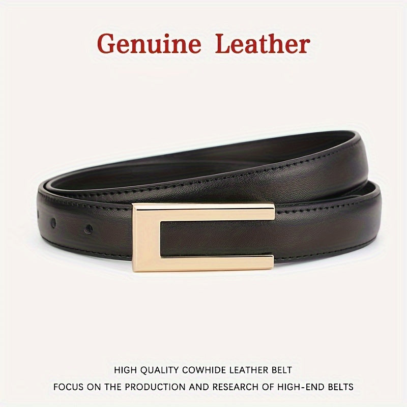 WL Boutique | Elegant Pure Cowhide Leather Belt