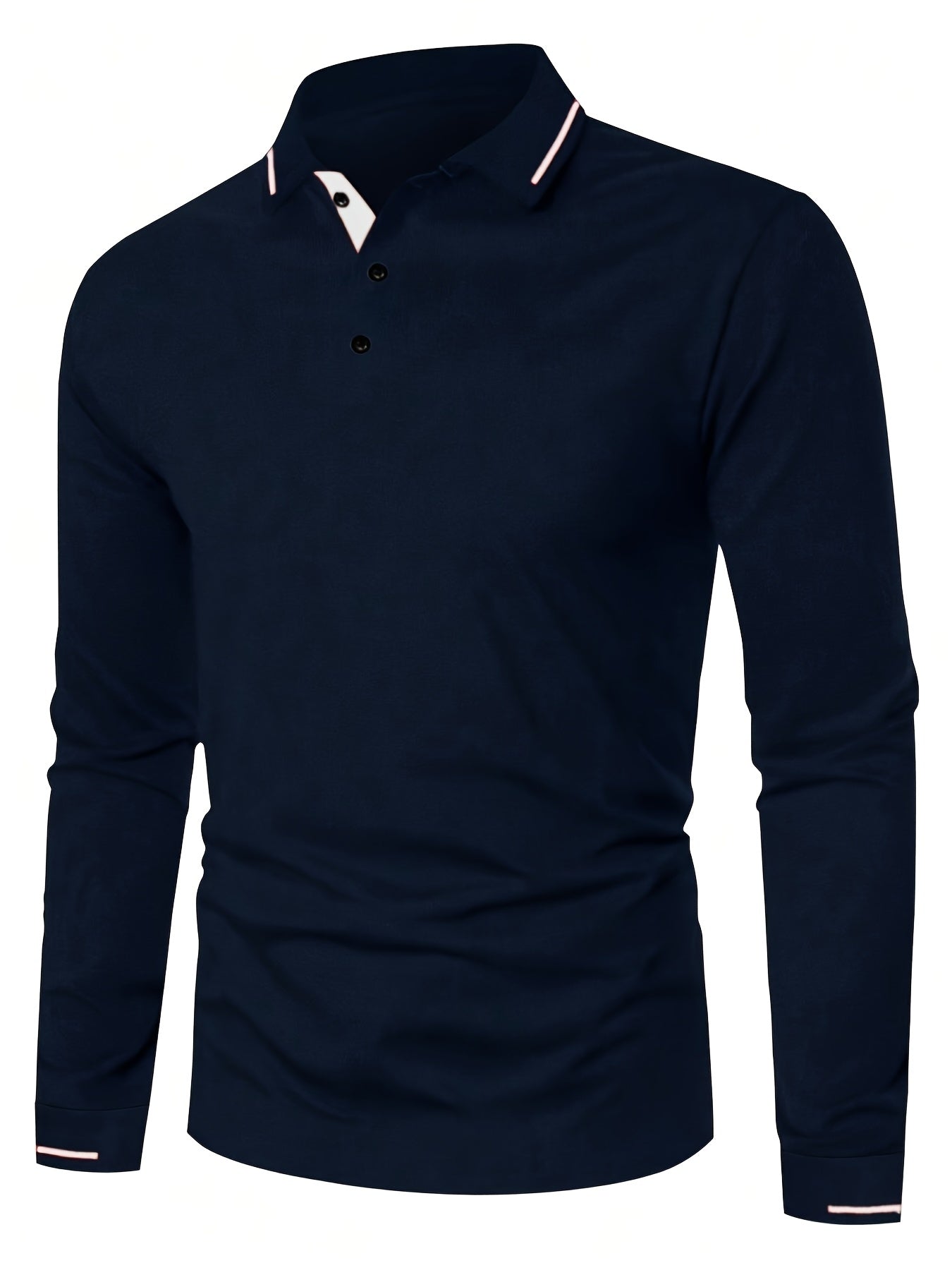 WL Boutique Men | Classic White Long-Sleeve Polo Shirt