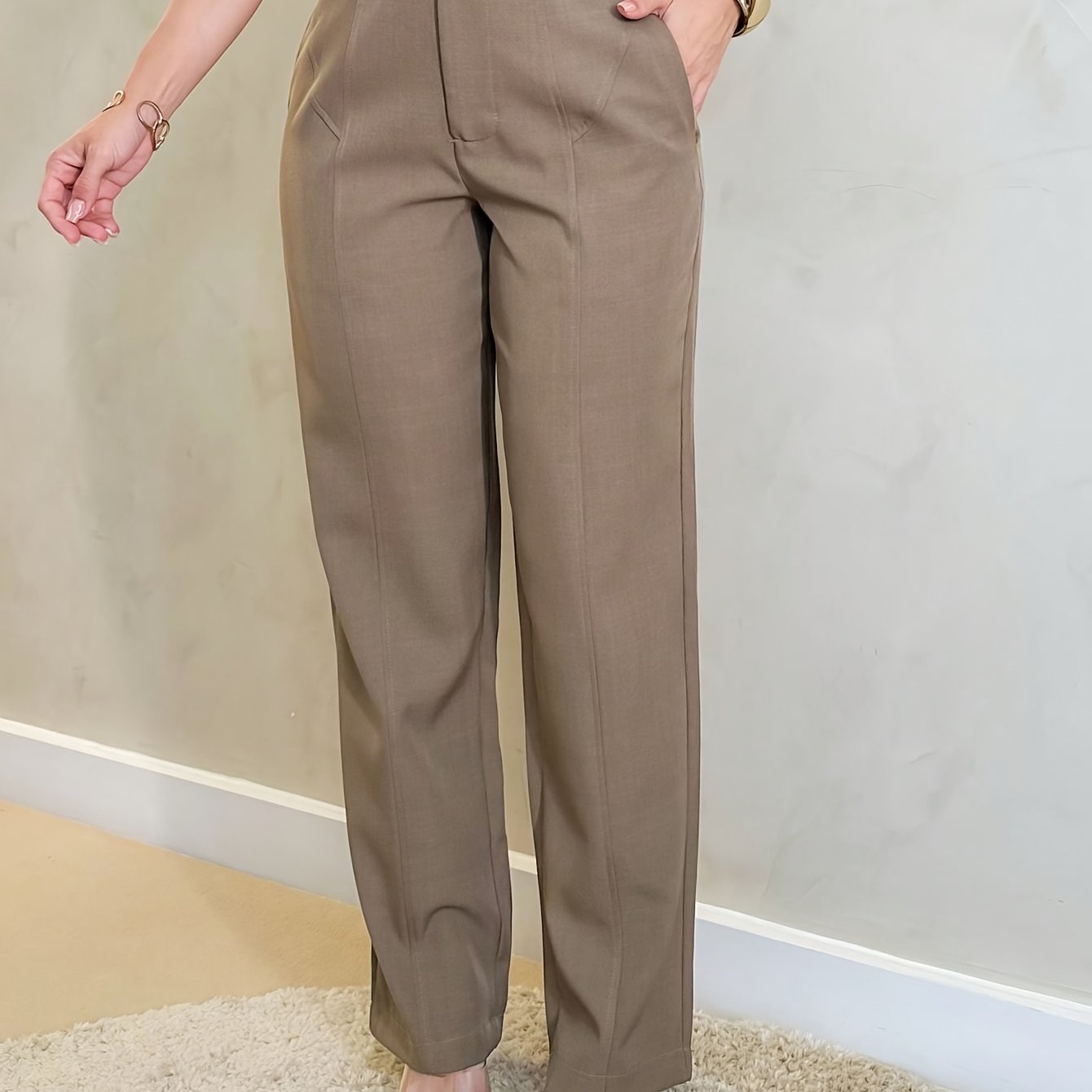 Classic Black Straight-Leg Pants