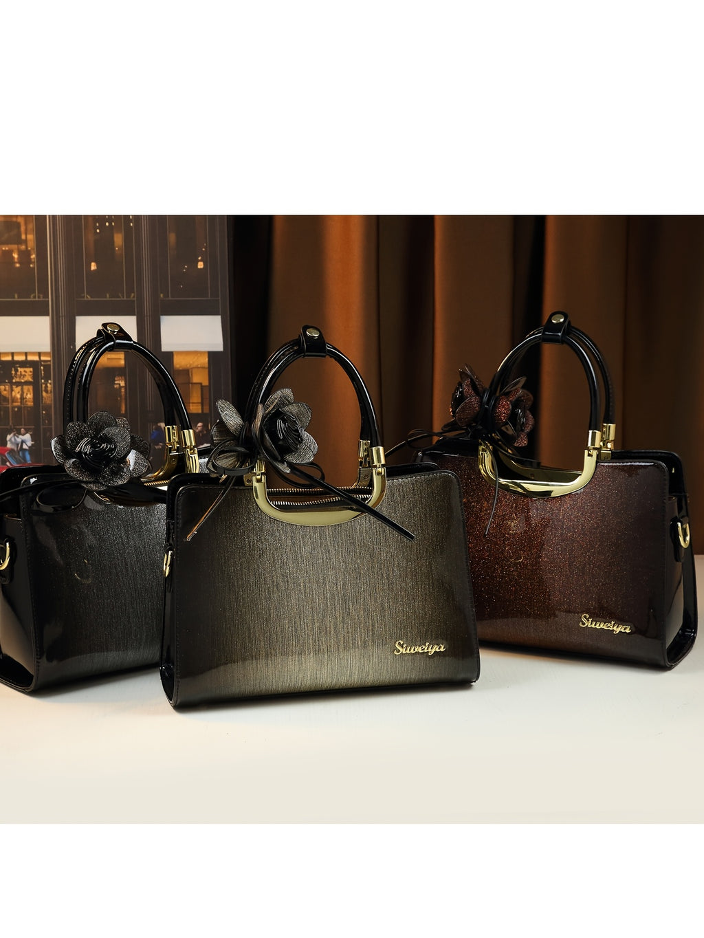 WL Boutique | Vintage Convertible Crossbody Handbag with Floral Detail