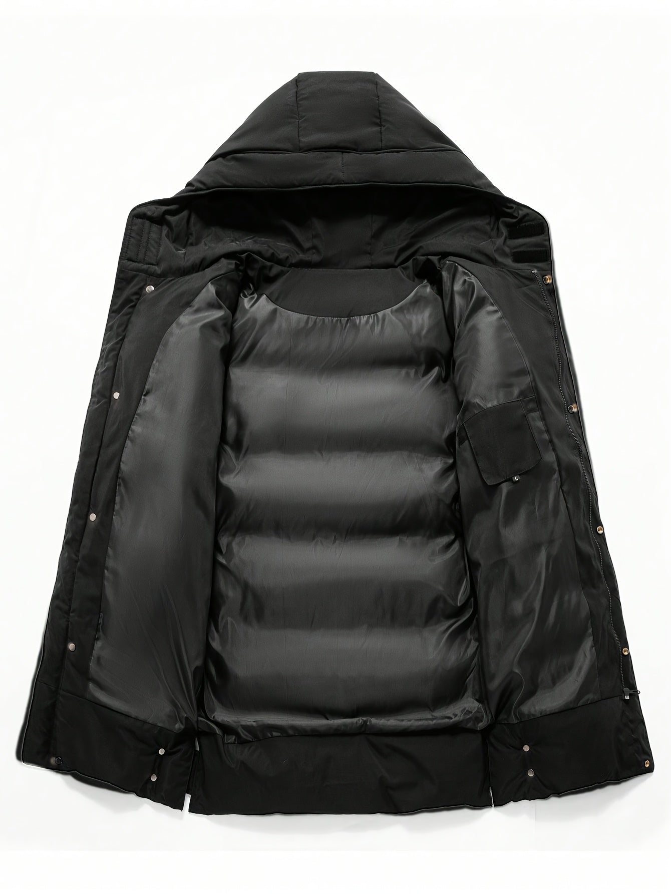 WL Boutique | Men’s Winter Hooded Padded Coat – Warm &amp; Sleek Mid-Length Jacket