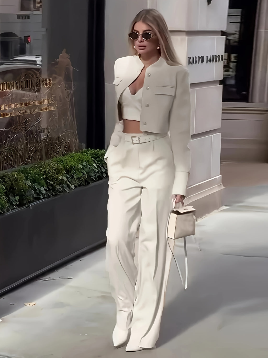 Bruna Aeppli by WL Boutique | Elegant Stand-Collar Blazer – Refined Power &amp; Timeless Elegance