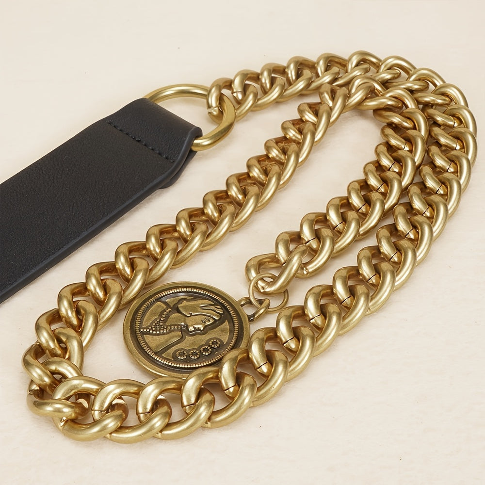WL Boutique | Vintage Metal Chain Pendant Belt