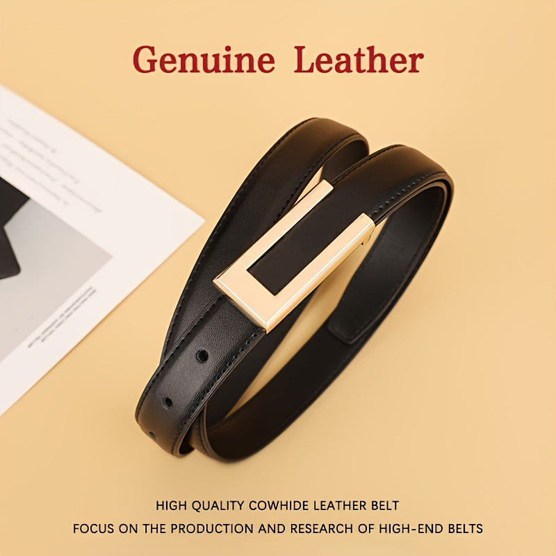 WL Boutique | Elegant Pure Cowhide Leather Belt