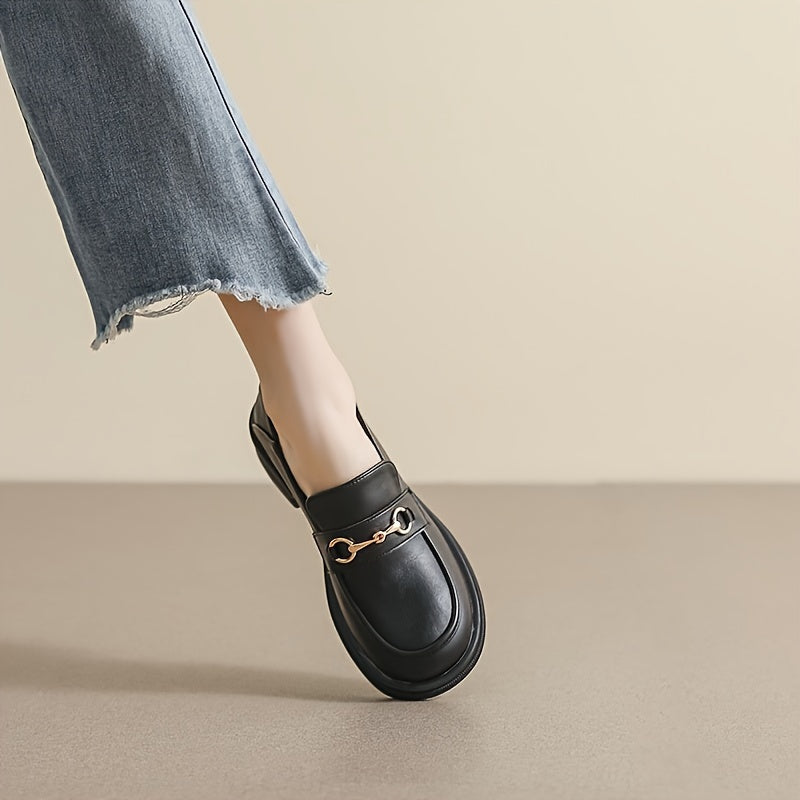 WL Boutique | Vintage Penny Loafers with Chain Detail – Elegant All-Season Slip-Ons