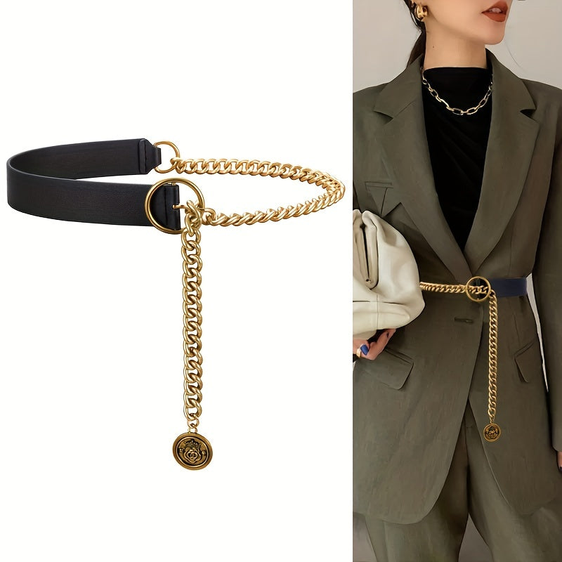 WL Boutique | Vintage Metal Chain Pendant Belt