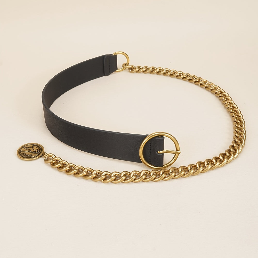 WL Boutique | Vintage Metal Chain Pendant Belt