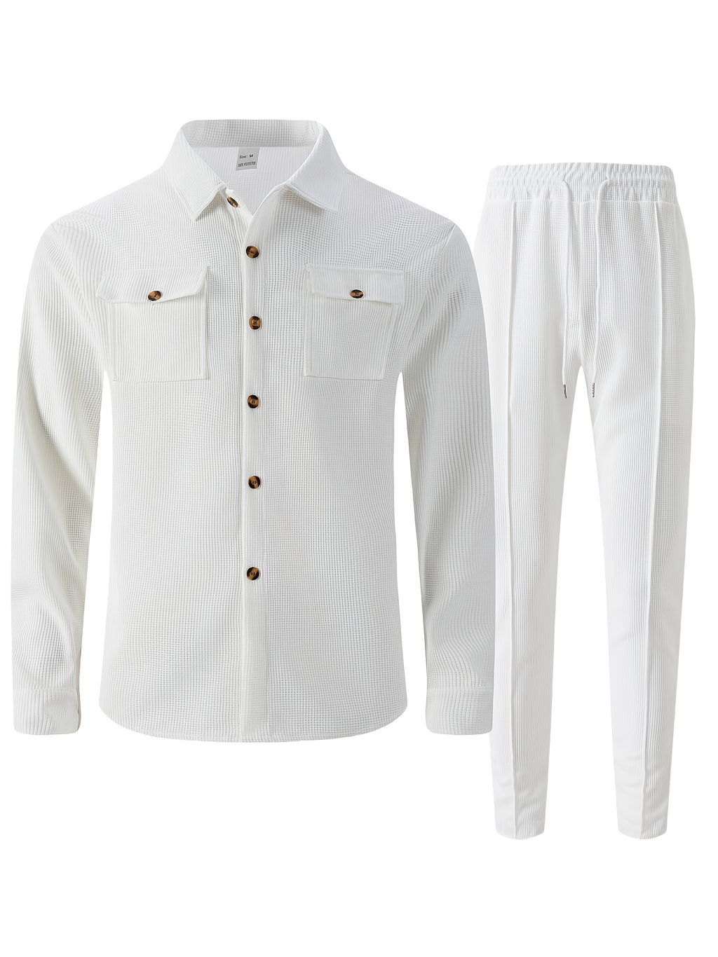 WL Boutique | Men’s Two-Piece Autumn/Winter Casual Set – Turn-Down Collar Shirt &amp; Trousers