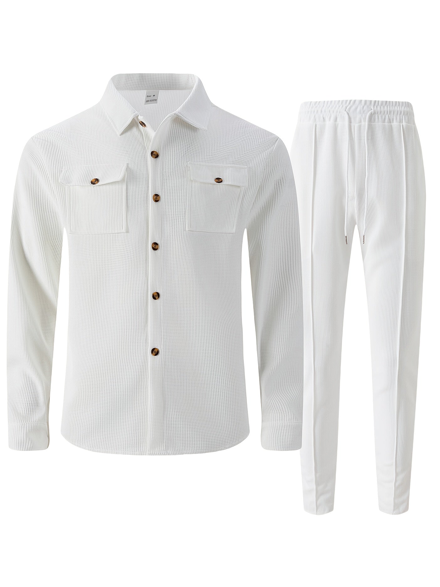 WL Boutique | Men’s Two-Piece Autumn/Winter Casual Set – Turn-Down Collar Shirt &amp; Trousers