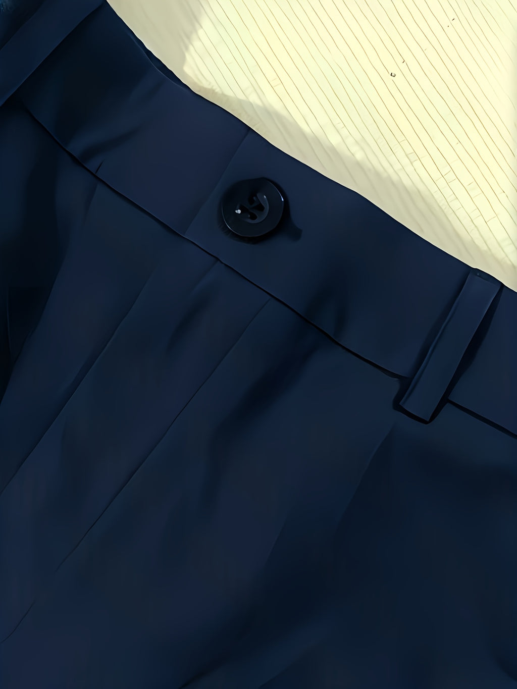 WL Boutique | Elegant Navy Blue Straight-Leg Tailored Pants