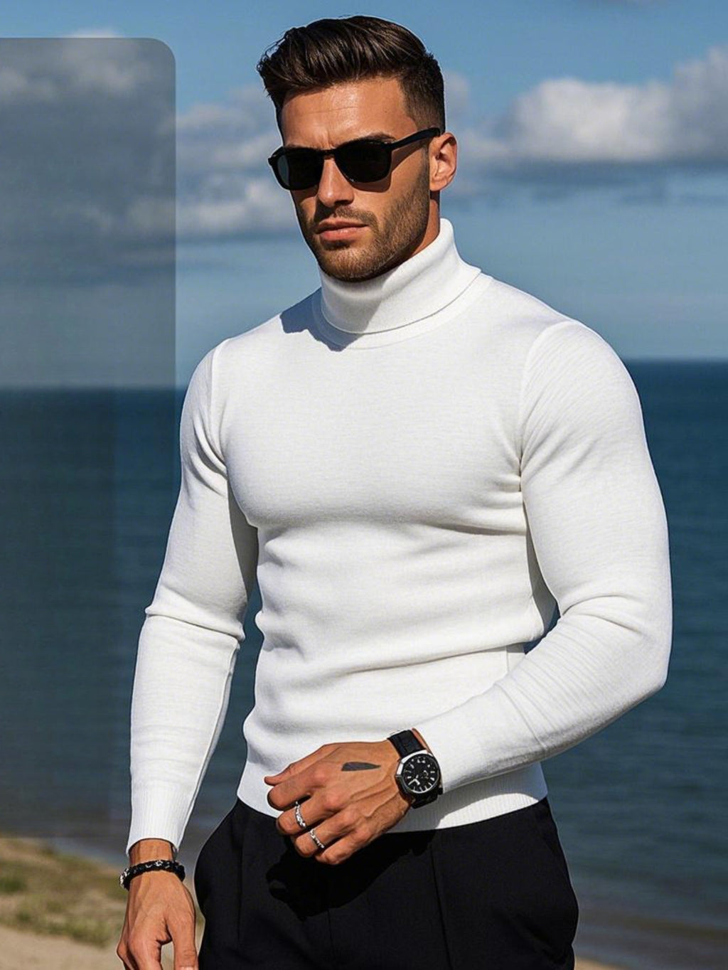 WL Boutique Men | Elegant High-Neck Turtleneck Sweater