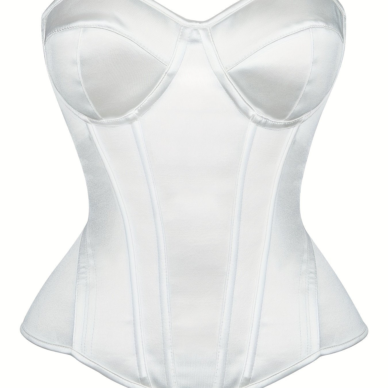 Bruna Aeppli by WL Boutique | Elegant White Strapless Corset Top with Ruched Waist