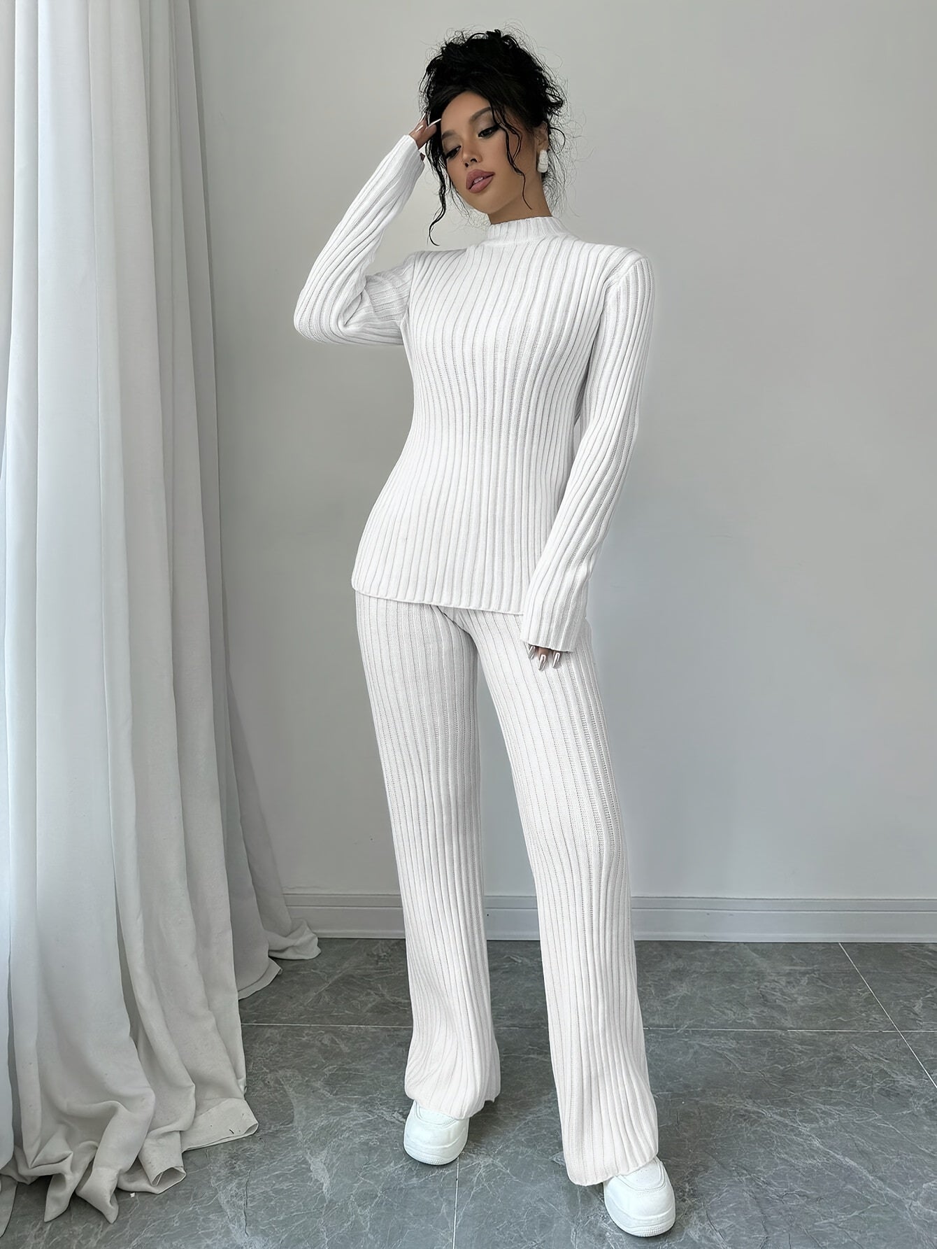 WL Boutique | Elegant Autumn/Winter Long-Sleeve &amp; Pants Two-Piece Set
