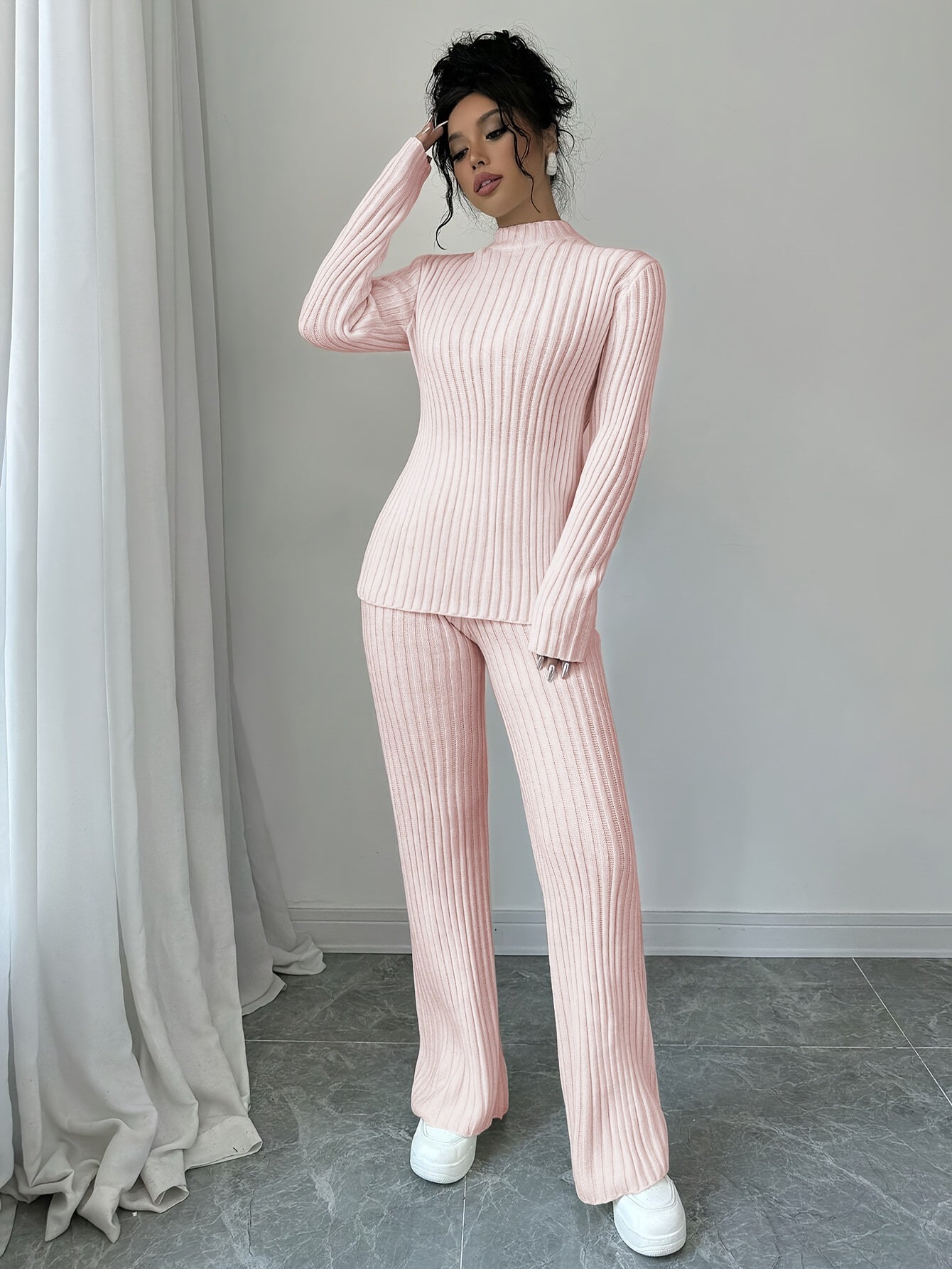 WL Boutique | Elegant Autumn/Winter Long-Sleeve &amp; Pants Two-Piece Set