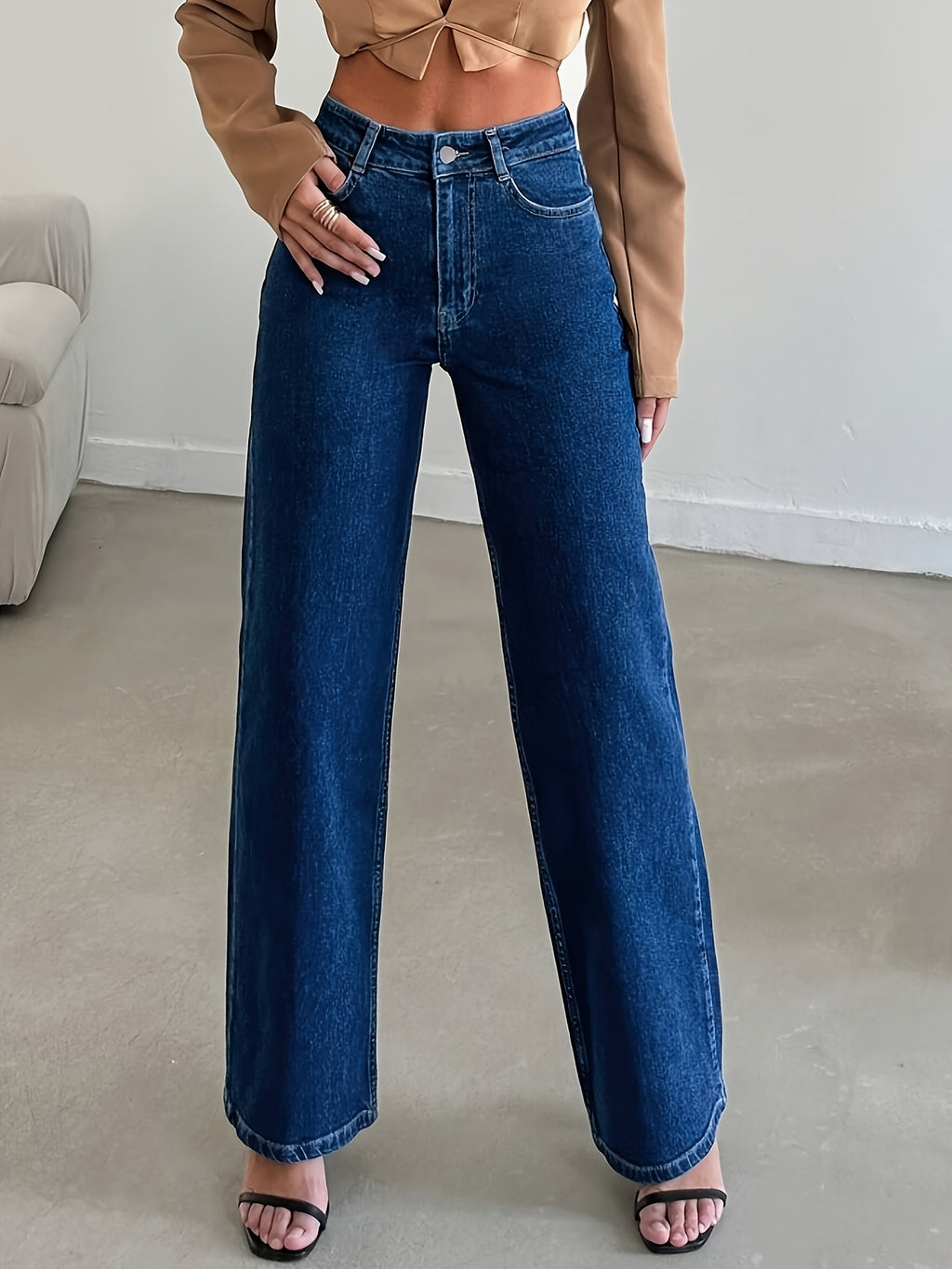 WL Boutique | Retro Loose-Fit Stretch Denim Pants