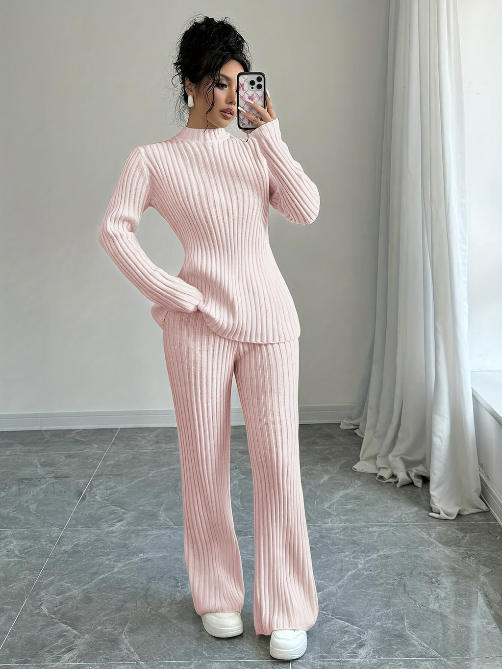 WL Boutique | Elegant Autumn/Winter Long-Sleeve &amp; Pants Two-Piece Set