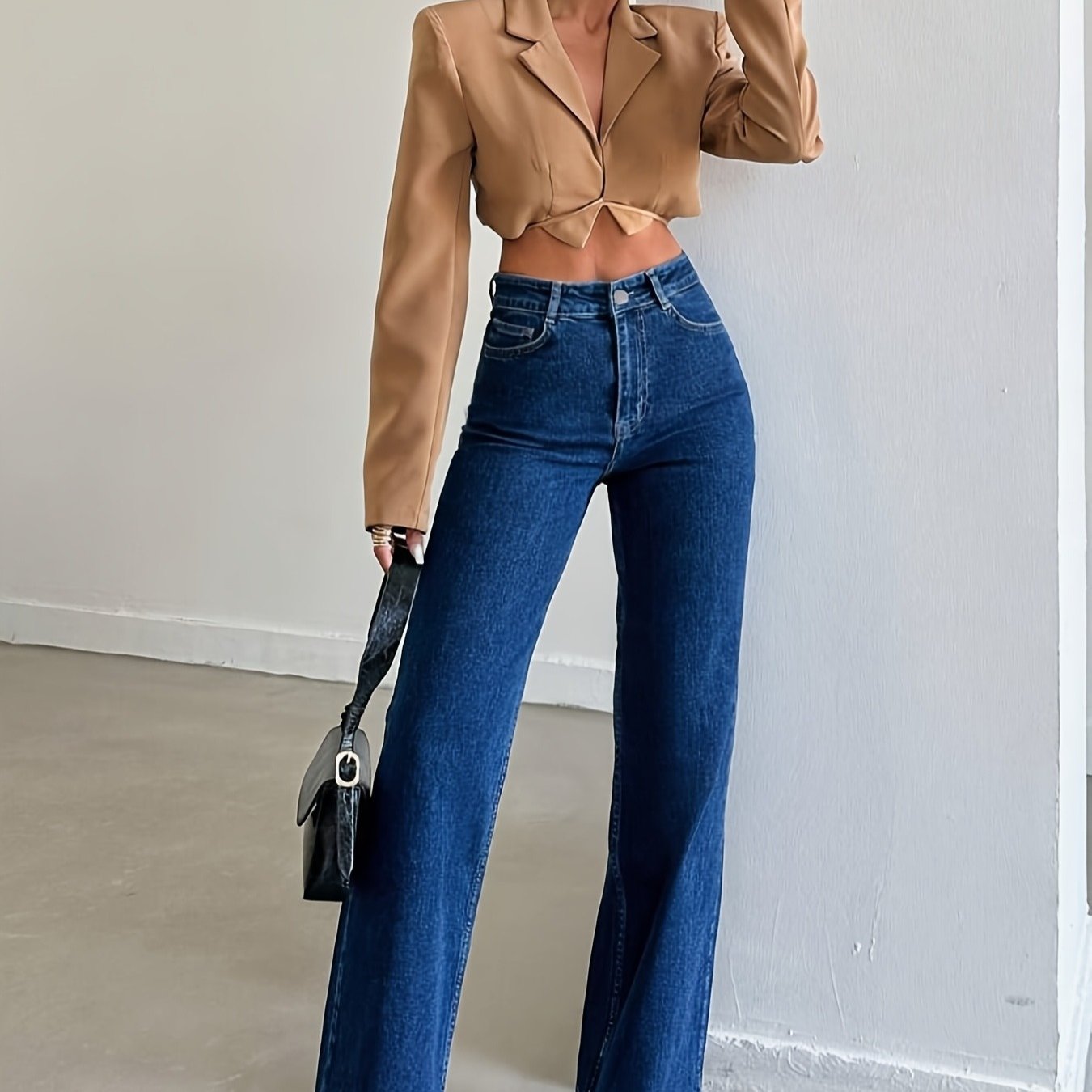 WL Boutique | Retro Loose-Fit Stretch Denim Pants