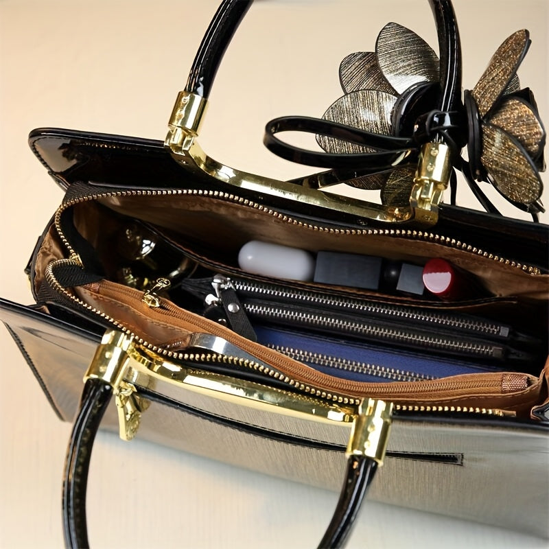 WL Boutique | Vintage Convertible Crossbody Handbag with Floral Detail