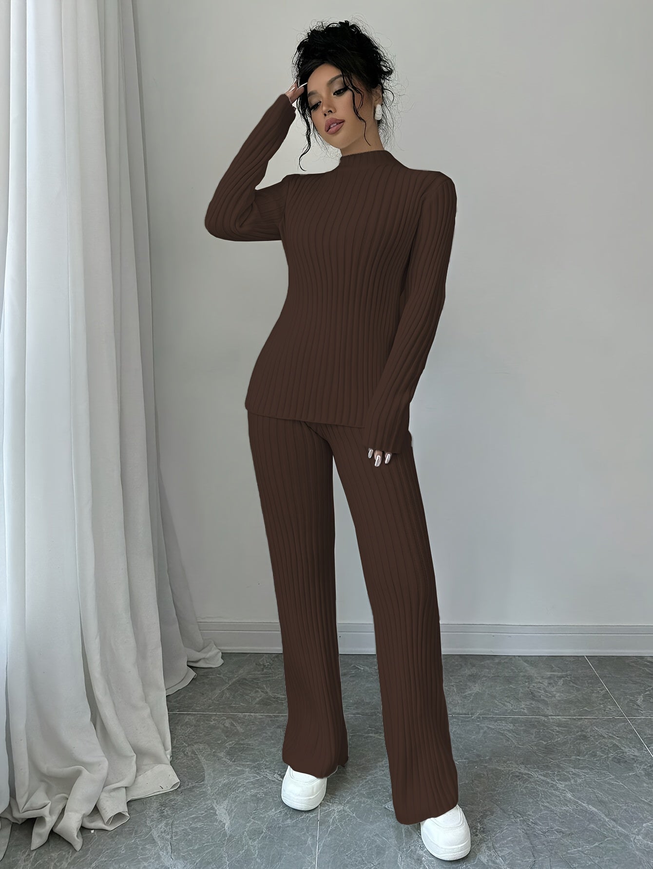 WL Boutique | Elegant Autumn/Winter Long-Sleeve &amp; Pants Two-Piece Set