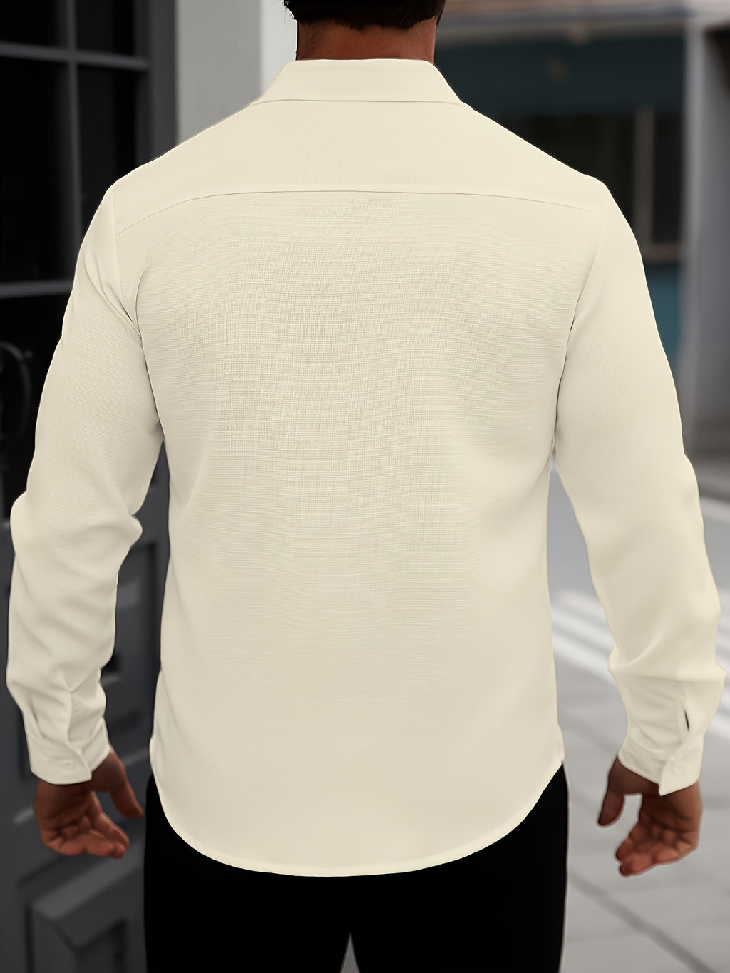 WL Boutique Men | Classic White Long-Sleeve Dress Shirt