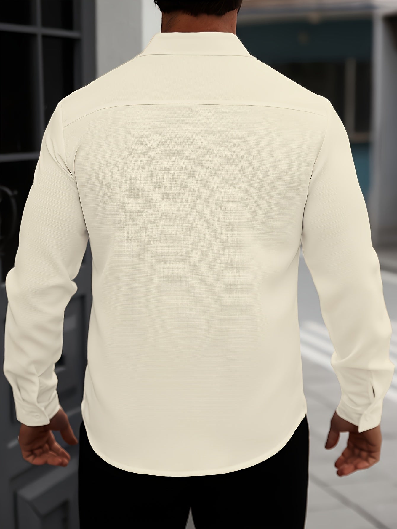 WL Boutique Men | Classic White Long-Sleeve Dress Shirt