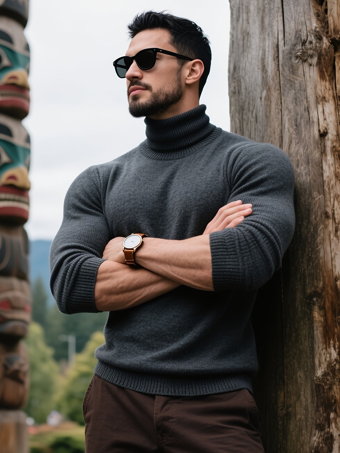 WL Boutique Men | Elegant High-Neck Turtleneck Sweater