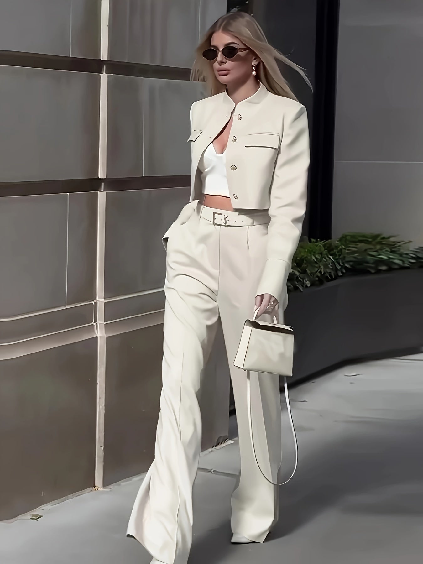 Bruna Aeppli by WL Boutique | Elegant Stand-Collar Blazer – Refined Power &amp; Timeless Elegance