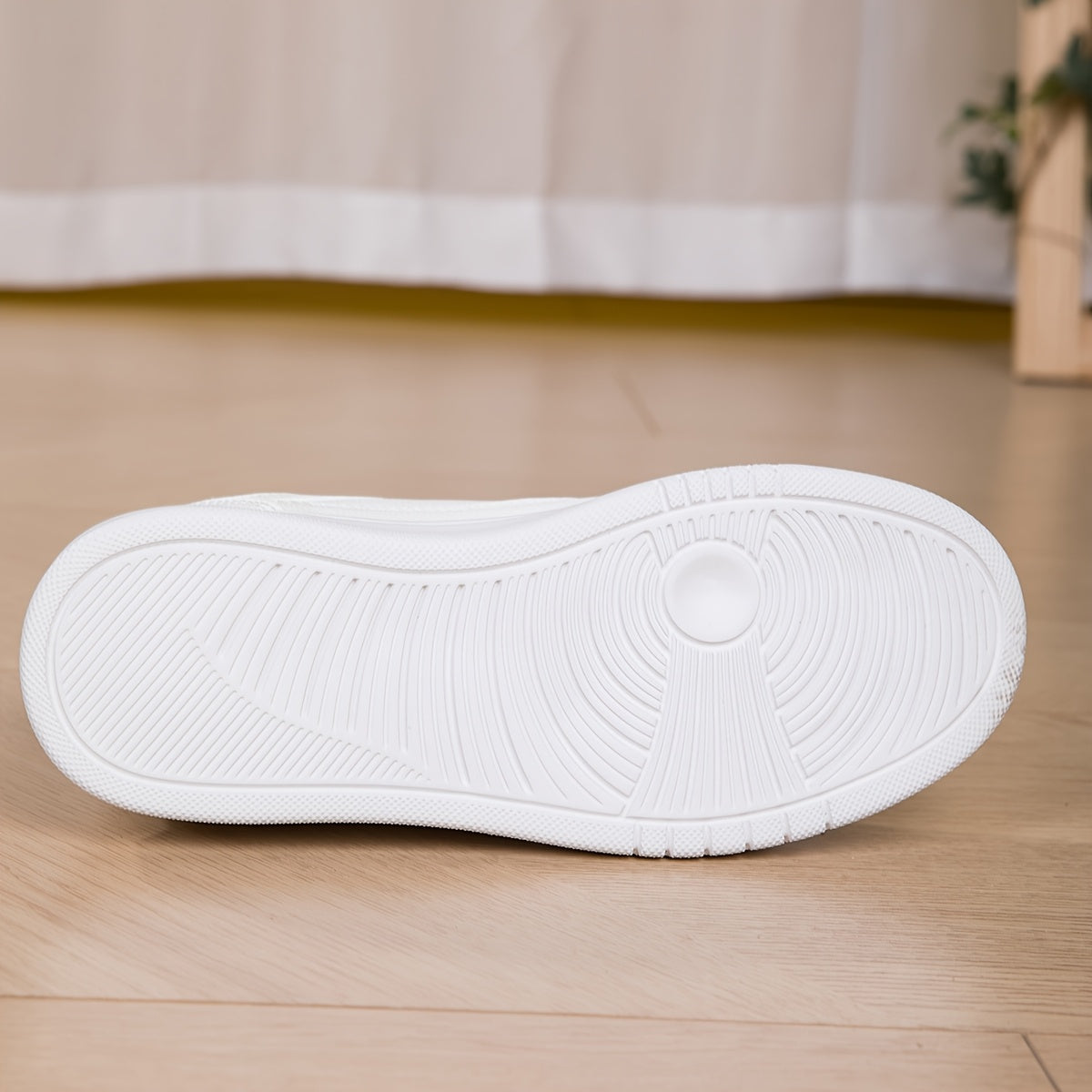 WL Boutique | White Platform Sneakers with Golden Ankle Strap