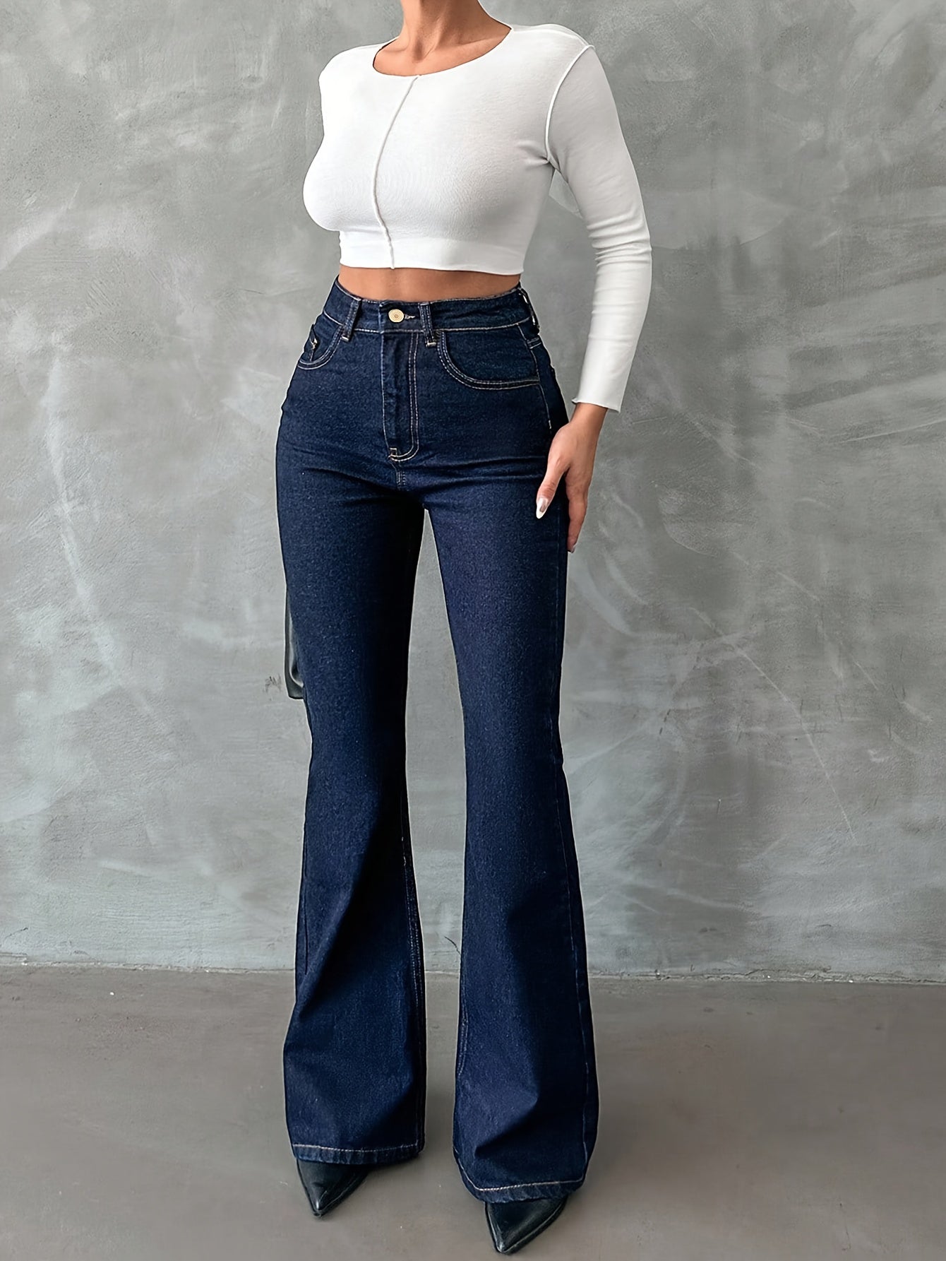 WL Boutique | Stretch Skinny Jeans with Button Closure