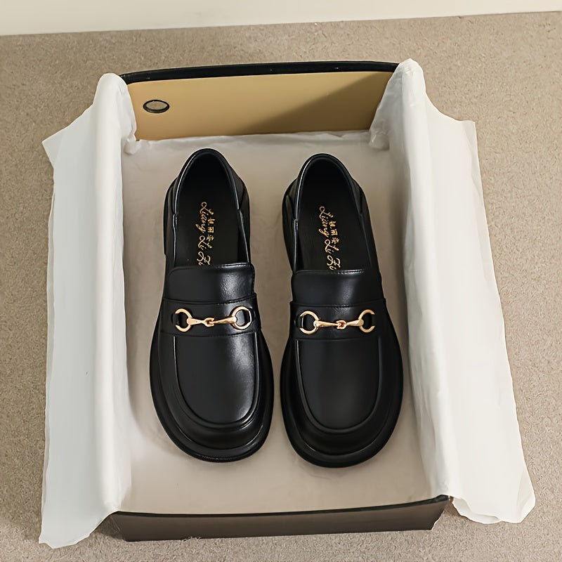 WL Boutique | Vintage Penny Loafers with Chain Detail – Elegant All-Season Slip-Ons