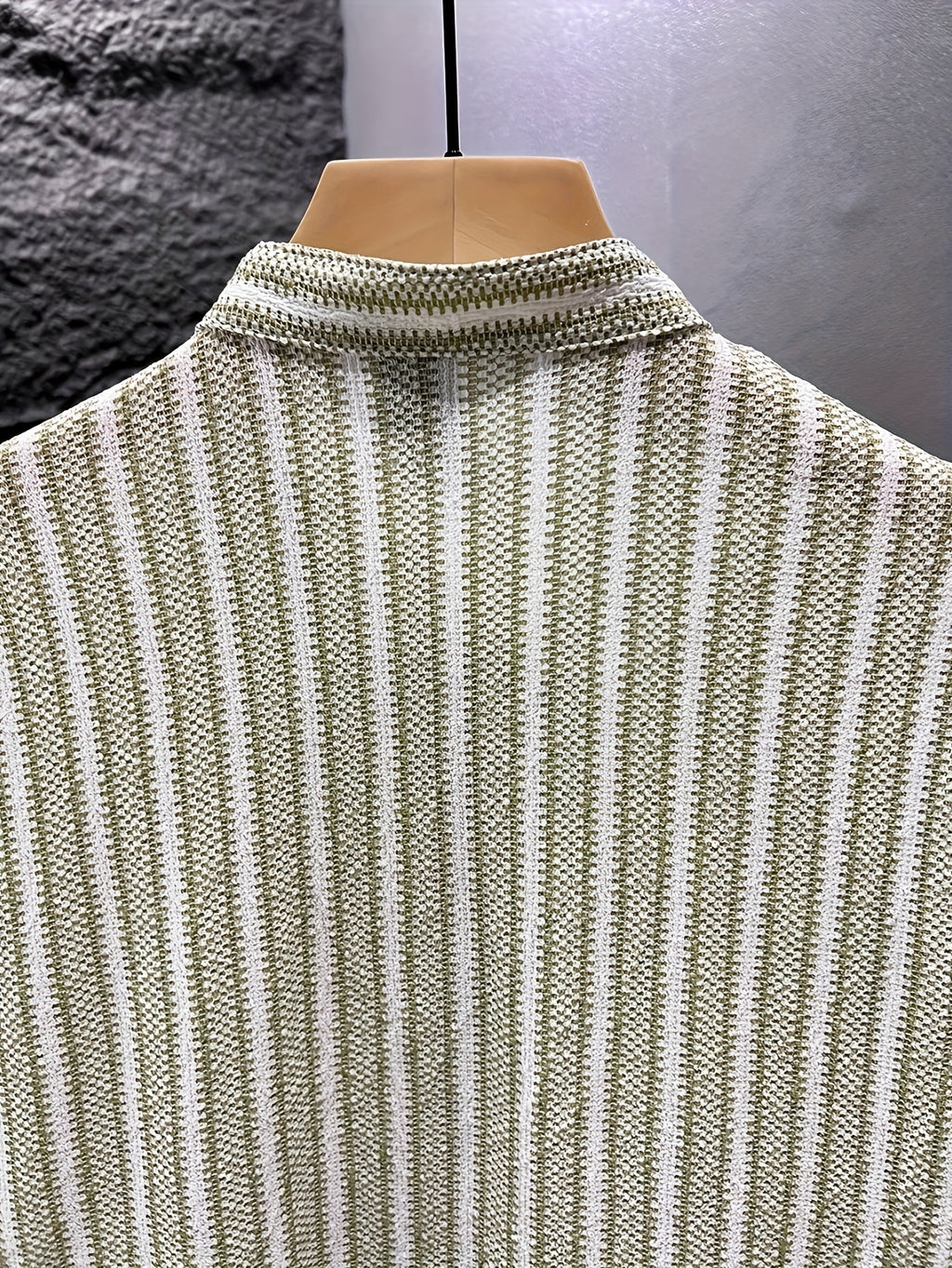 WL Boutique | Men’s Casual Striped Long-Sleeve Shirt – Classic Stand Collar Design