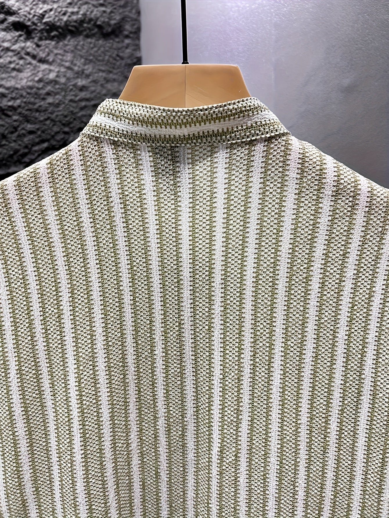 WL Boutique | Men’s Casual Striped Long-Sleeve Shirt – Classic Stand Collar Design