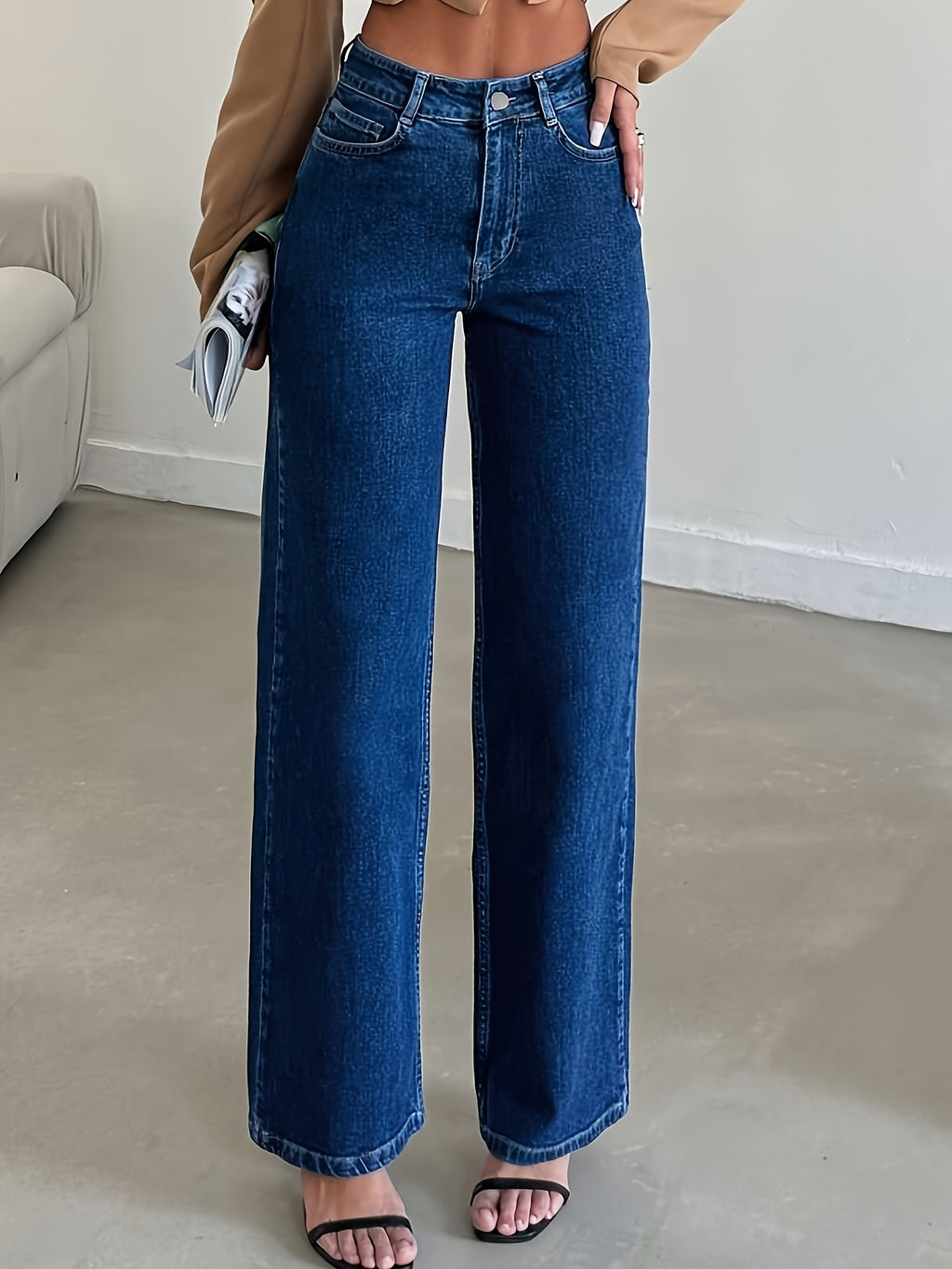 WL Boutique | Retro Loose-Fit Stretch Denim Pants