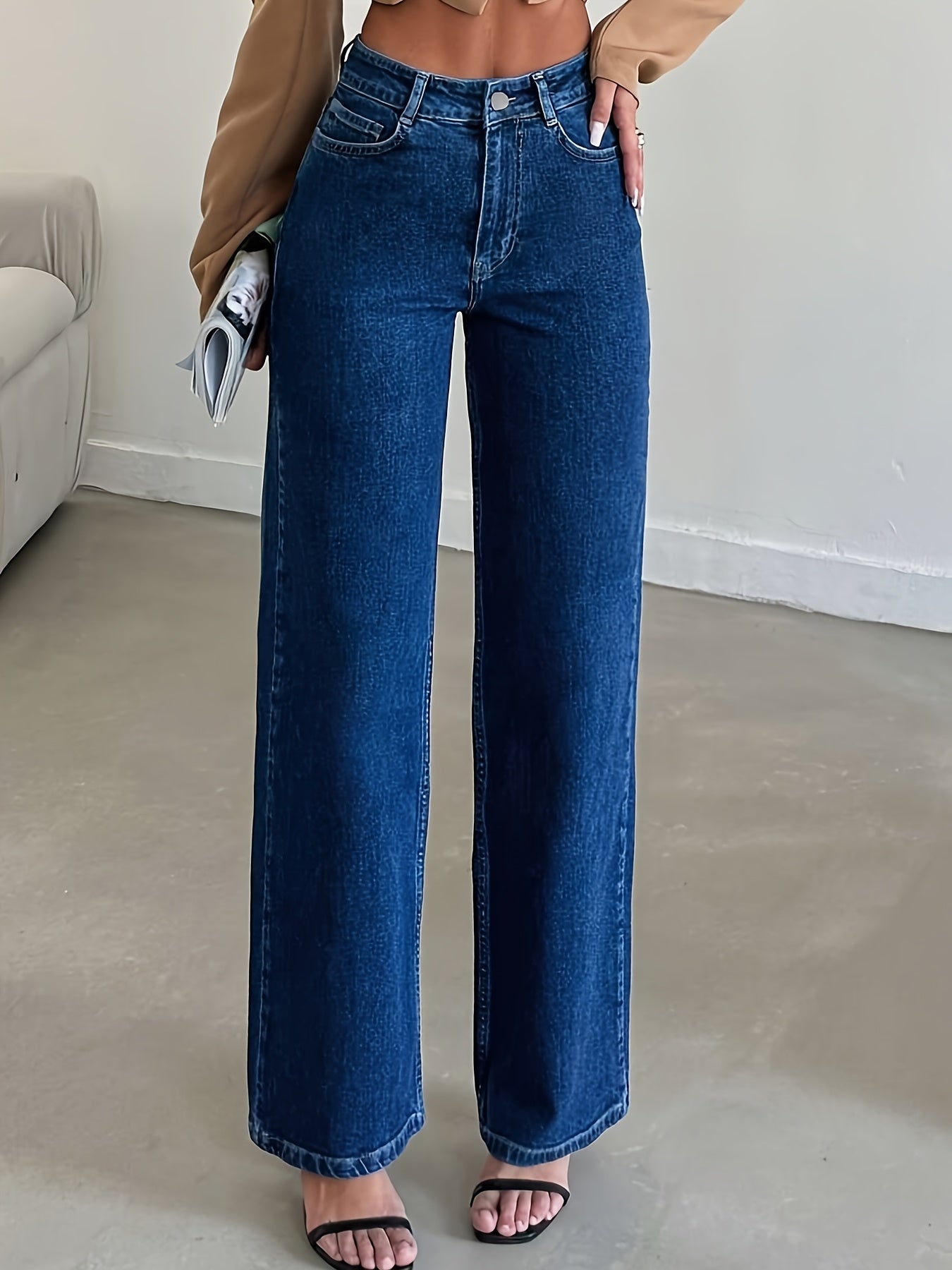 WL Boutique | Retro Loose-Fit Stretch Denim Pants