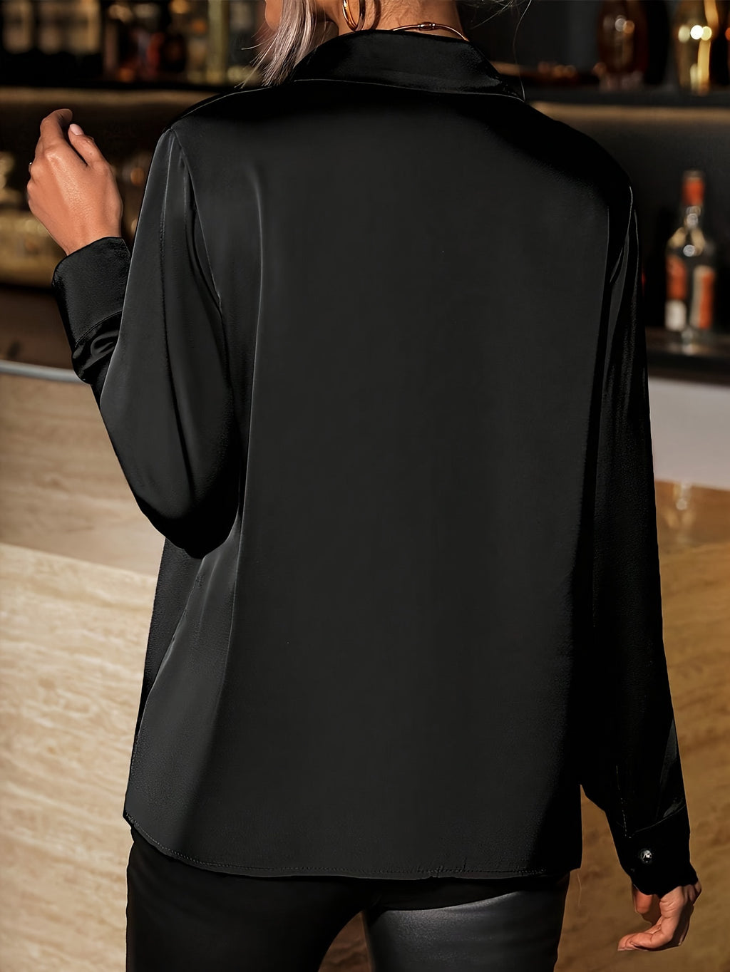 WL Boutique | Elegant Solid Color Button-Up Shirt