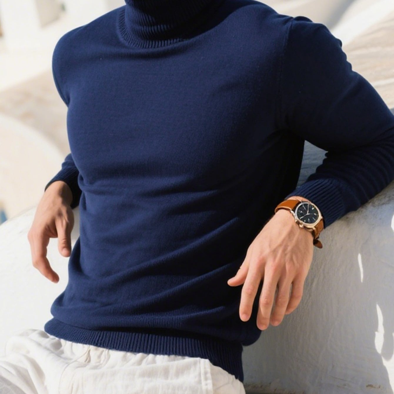 WL Boutique Men | Elegant High-Neck Turtleneck Sweater