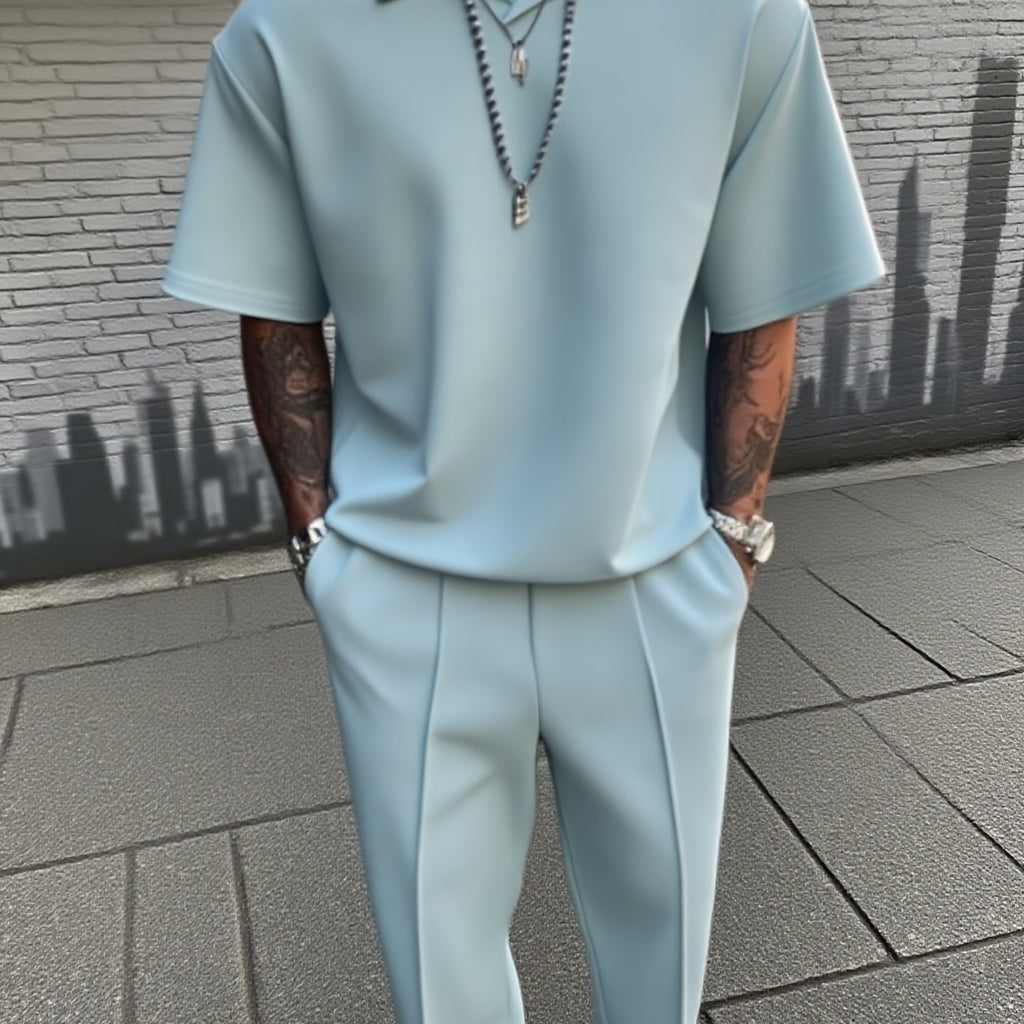 WL boutique | Men’s Casual Two-Piece Set – Short-Sleeve Shirt &amp; Pants