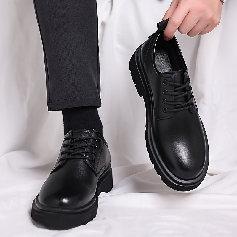 WL Boutique Men | Classic Black Lace-Up Dress Shoes