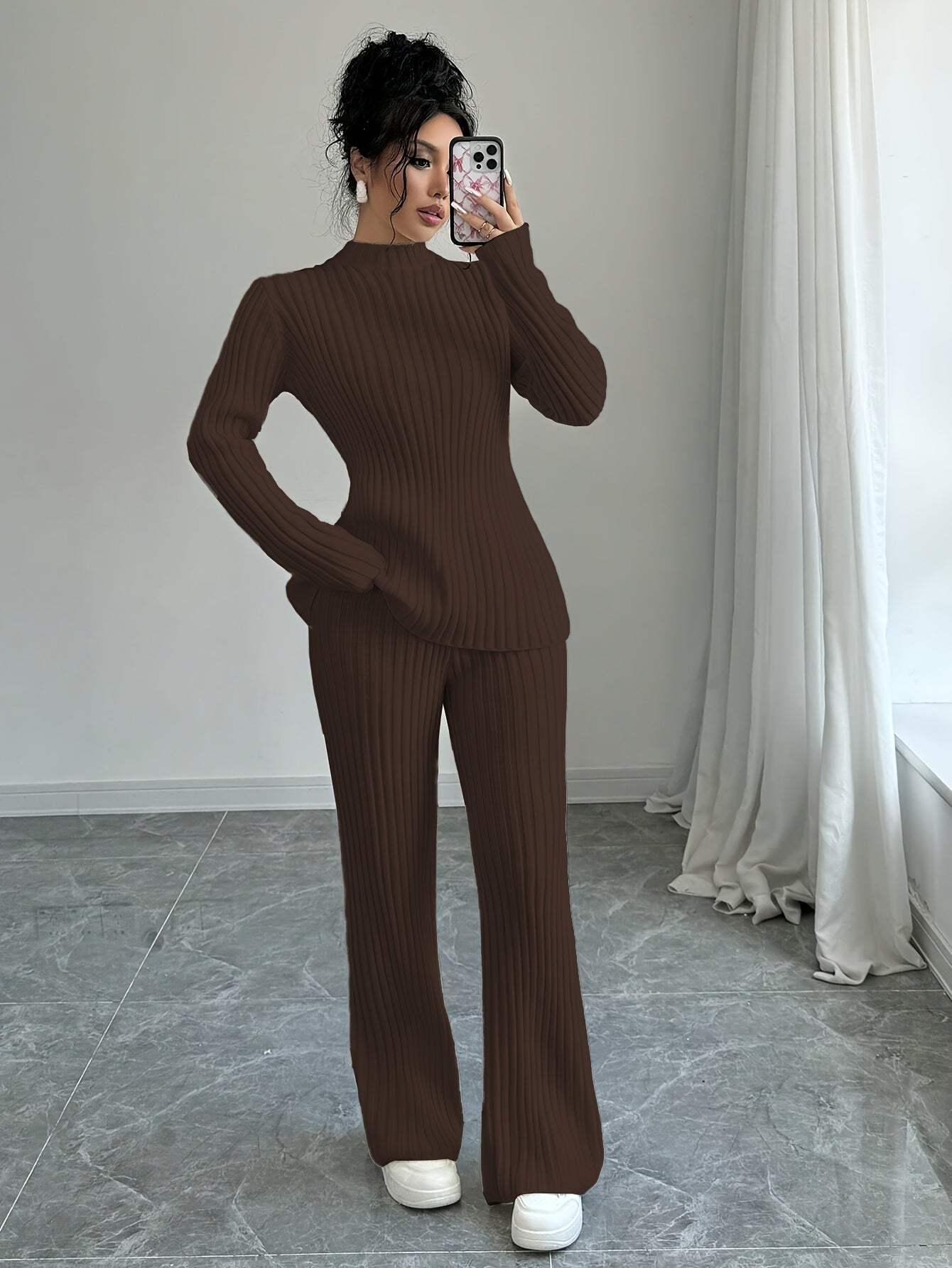 WL Boutique | Elegant Autumn/Winter Long-Sleeve &amp; Pants Two-Piece Set