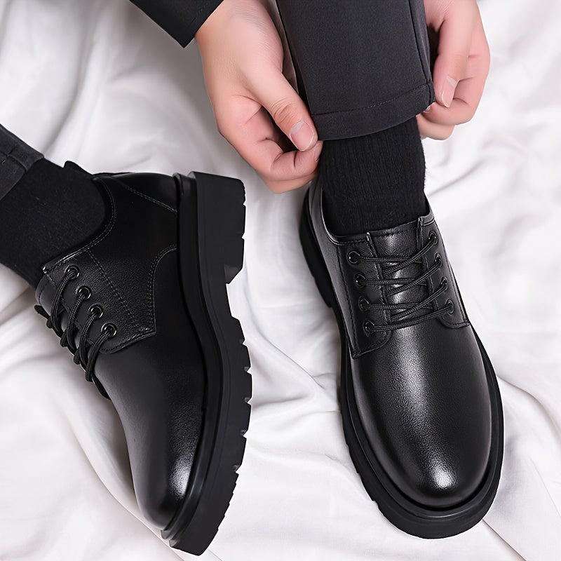 WL Boutique Men | Classic Black Lace-Up Dress Shoes