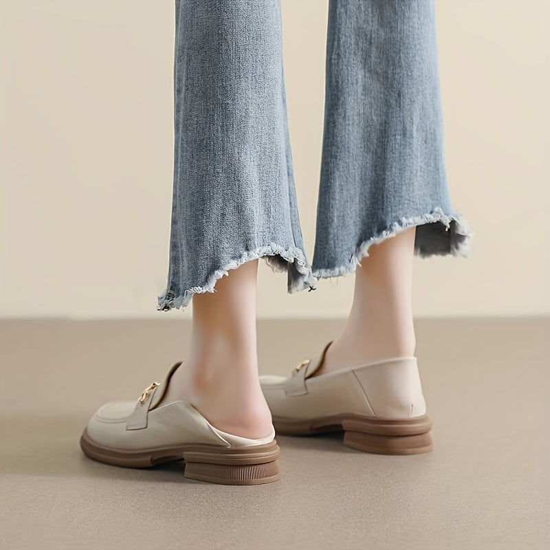 WL Boutique | Vintage Penny Loafers with Chain Detail – Elegant All-Season Slip-Ons