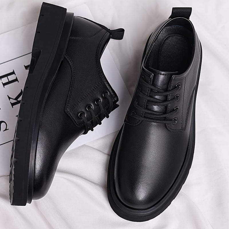 WL Boutique Men | Classic Black Lace-Up Dress Shoes