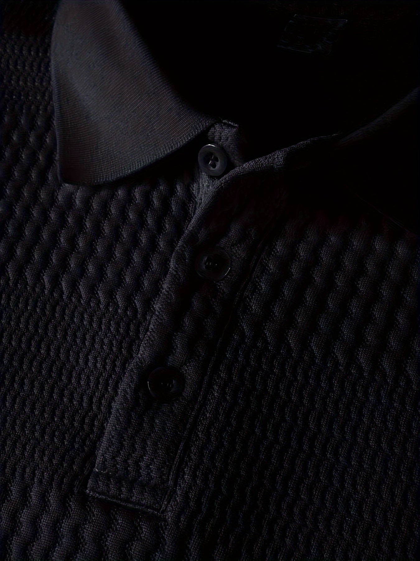 WL Boutique Men | Sleek Black Long-Sleeve Stretch Shirt