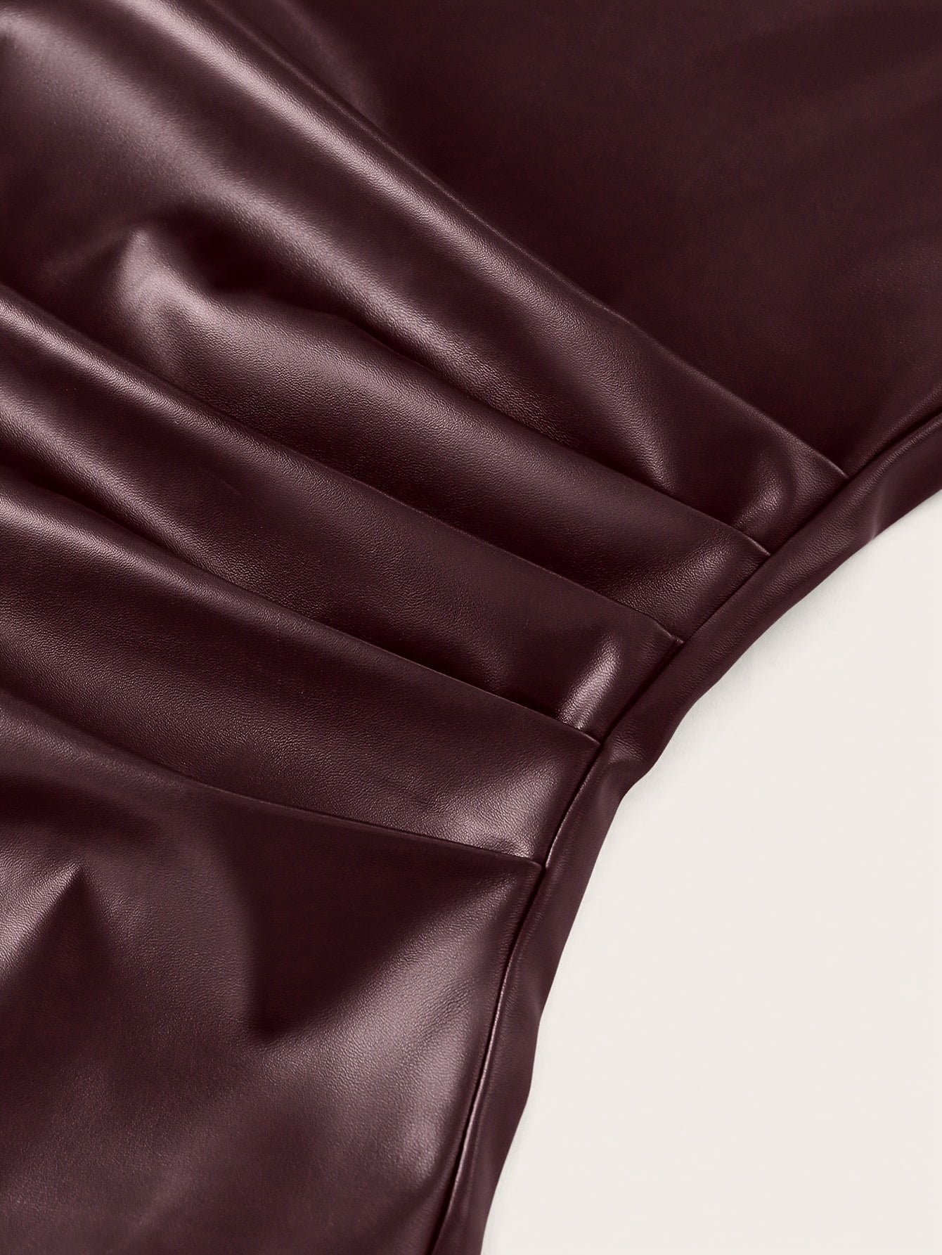 WL Boutique | 90’s-Inspired PU Pleated Collar Top – Modern Street Elegance