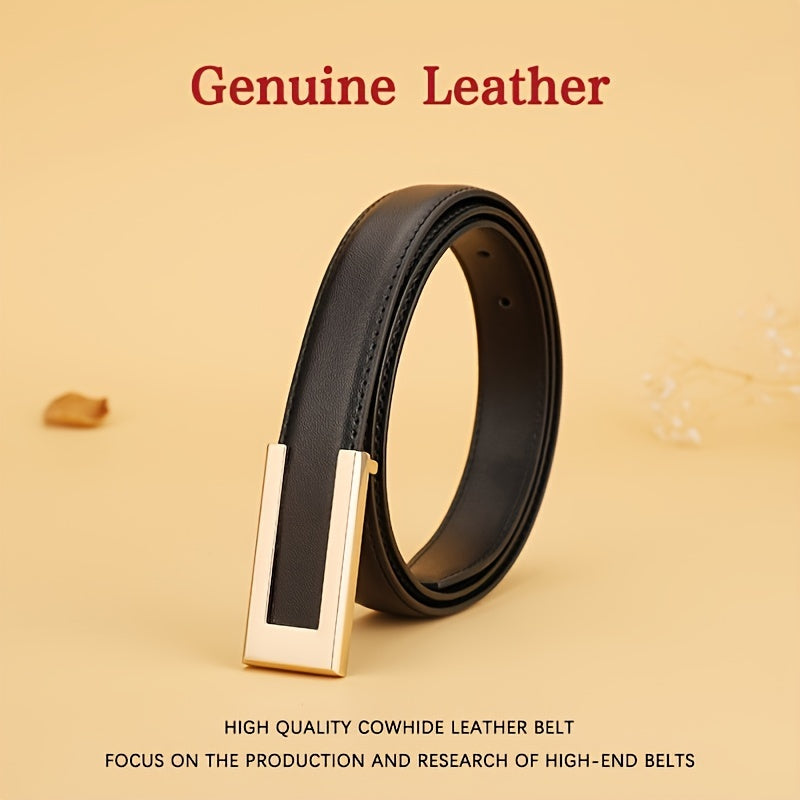 WL Boutique | Elegant Pure Cowhide Leather Belt
