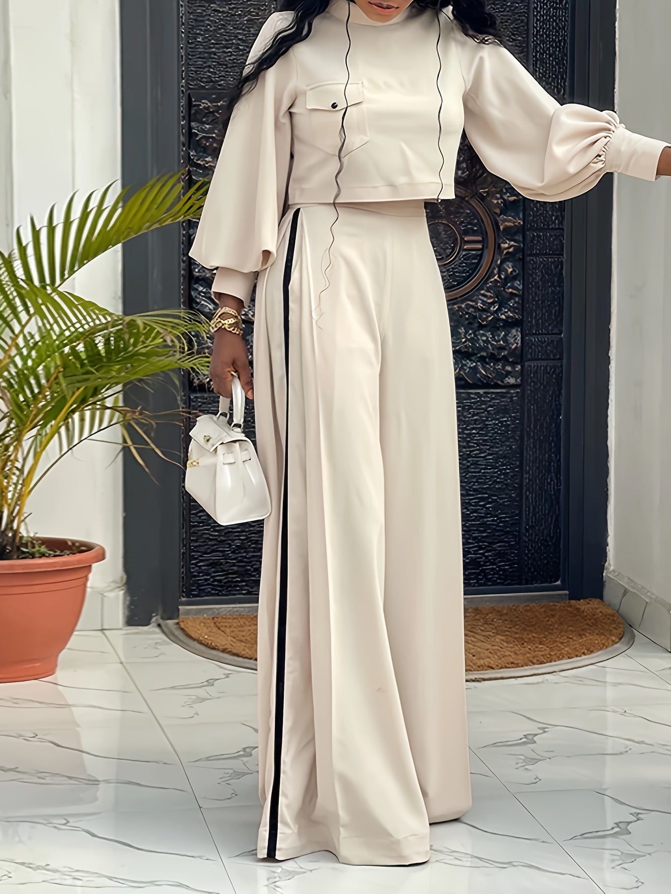 Bruna Aeppli by WL Boutique | Elegant Belted Pantsuit – Timeless Structured Design