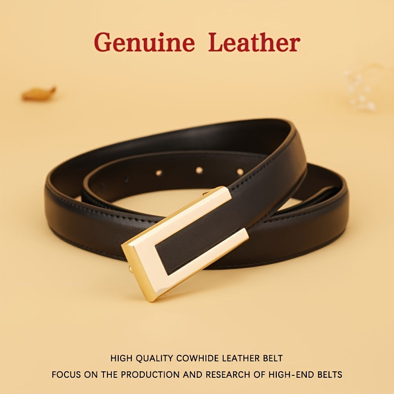 WL Boutique | Elegant Pure Cowhide Leather Belt