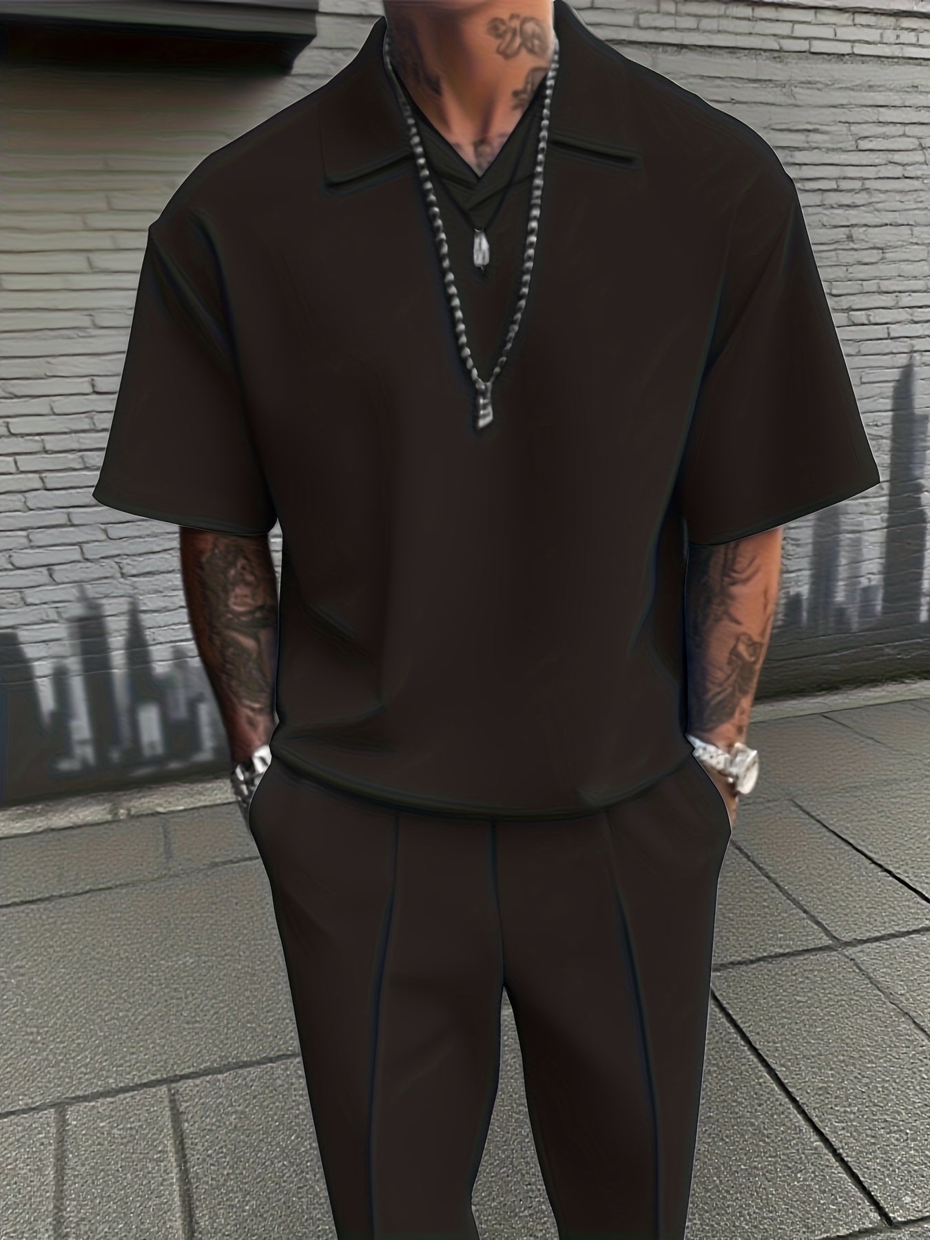 WL boutique | Men’s Casual Two-Piece Set – Short-Sleeve Shirt &amp; Pants