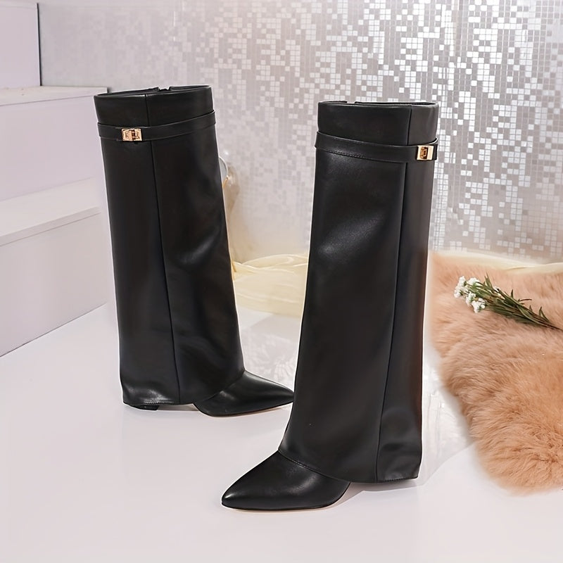 WL Boutique | Elegant Black Chunky Platform Boots